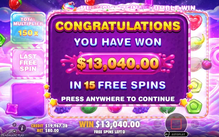 Sweet Bonanza 2500 screenshot 8
